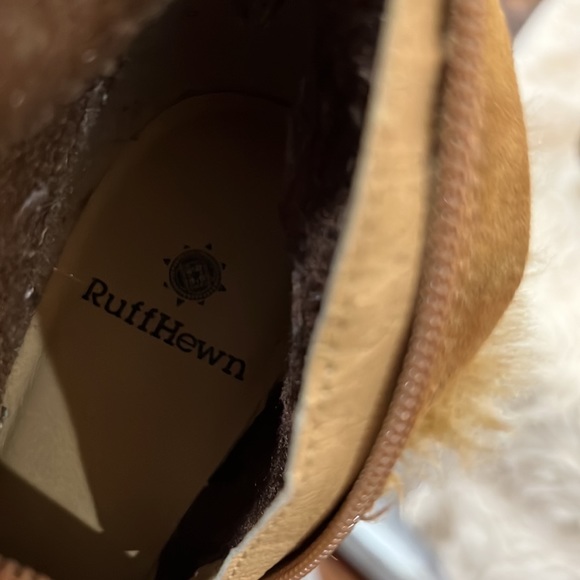 Ruffhewn fur trimmed wedge heeled boots size 6 - Picture 9 of 9